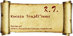 Kocsis Trajánusz névjegykártya
